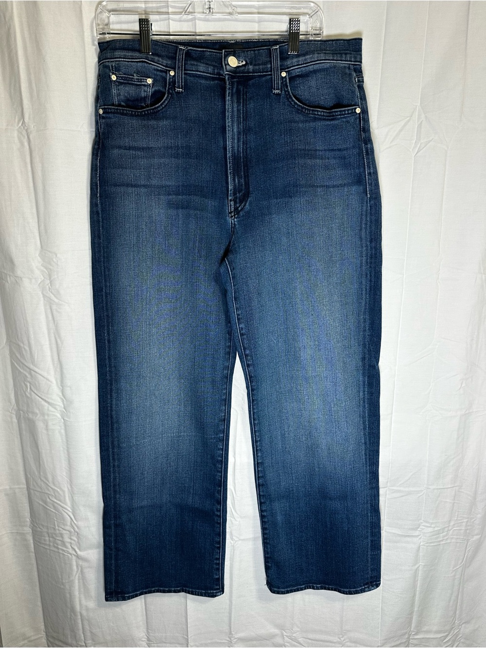 MOTHER women's Straight Jeans in Deep Blue Wash size 34 inseam 27